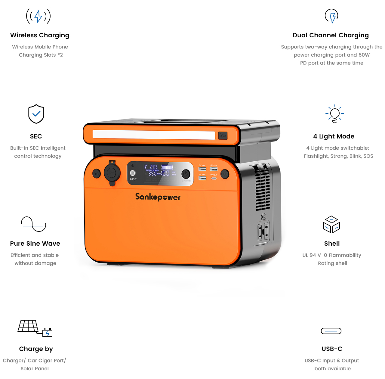 500W LiFePO4 Portable Power K500
