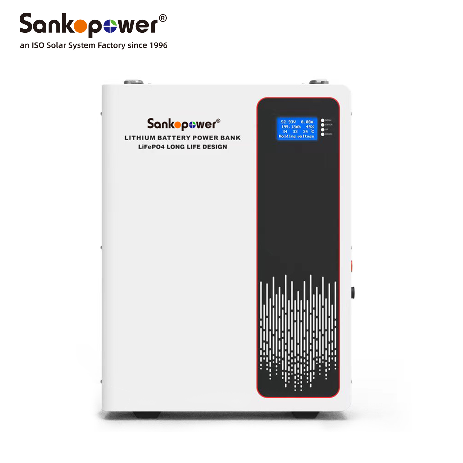 51.2V/100Ah LiFePO4 Solar Lithium Battery (Wall Mounted, 6000 Cycles)