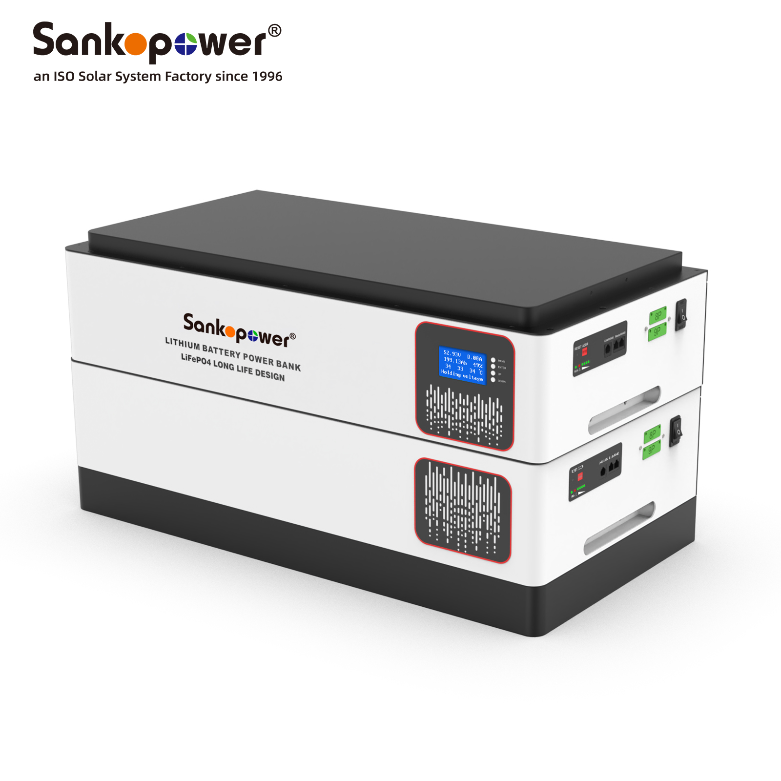 51.2V 200Ah LiFePO4 Lithium Battery Pack (10240Wh, 6000 Cycles)