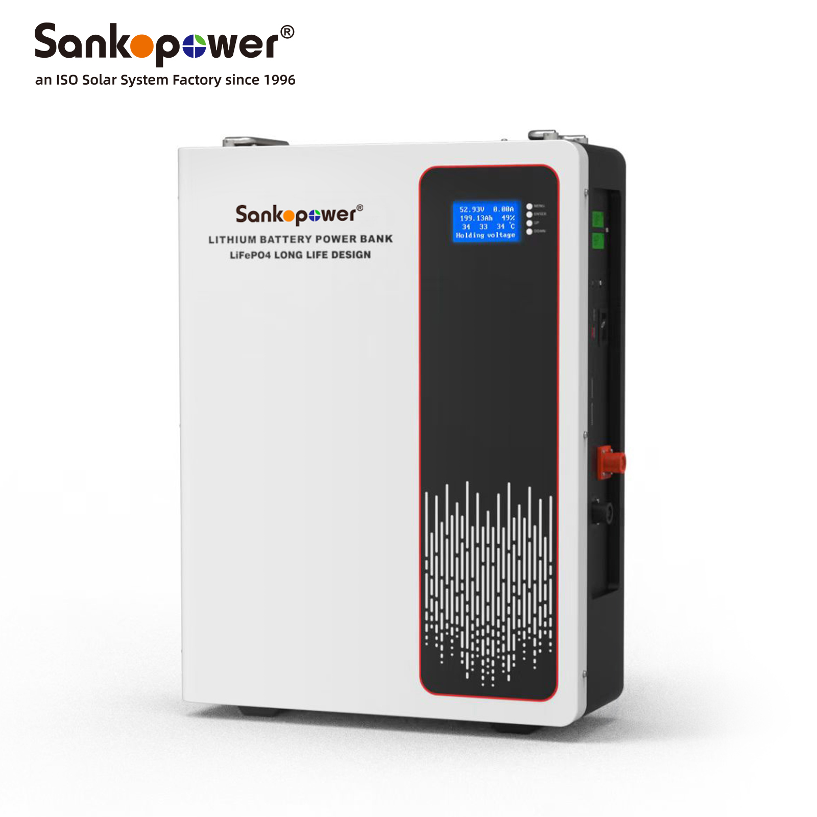 51.2V/200Ah LiFePO4 Solar Lithium Battery (Wall Mounted, 6000 Cycles)